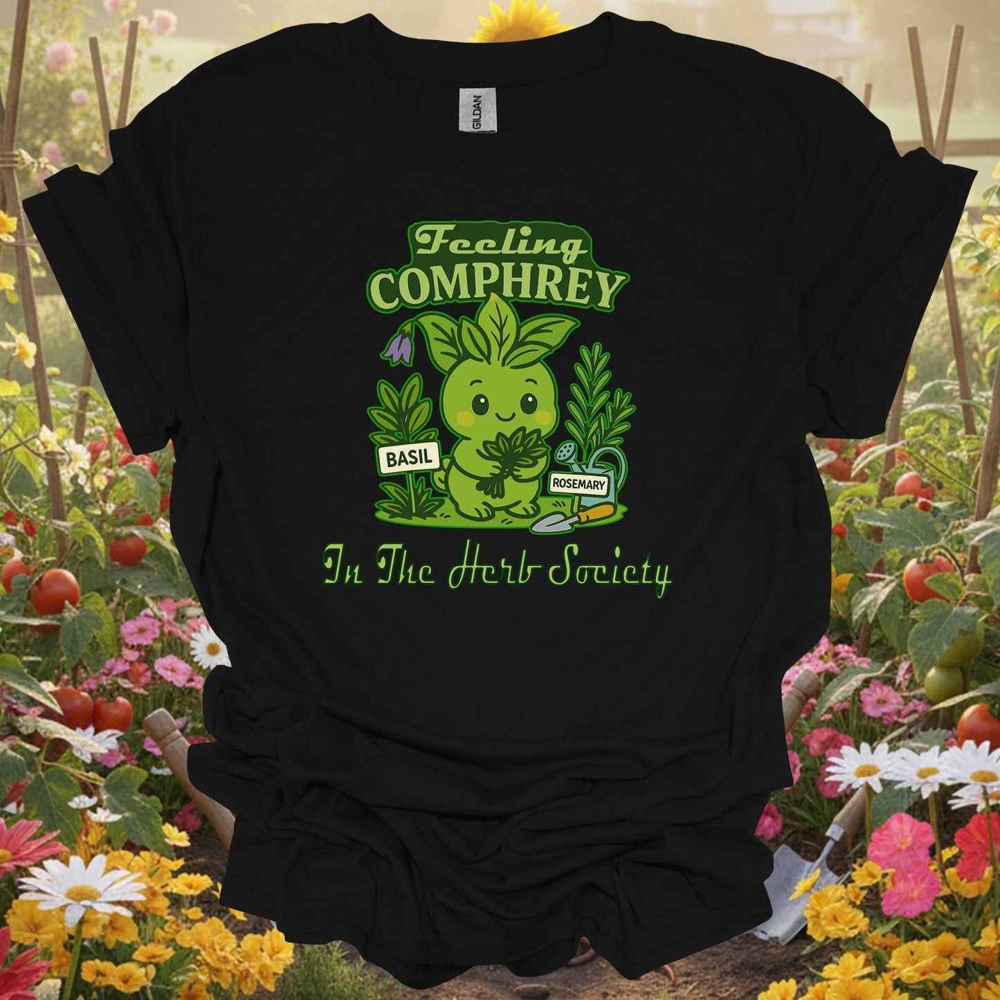Feeling Comphrey In The Herb Society Kawaii T-Shirt - GardeningTshirts
