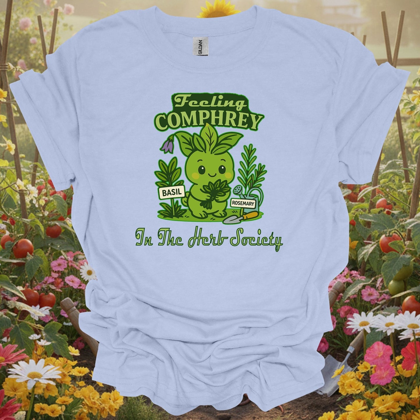 Feeling Comphrey In The Herb Society Kawaii T-Shirt - GardeningTshirts
