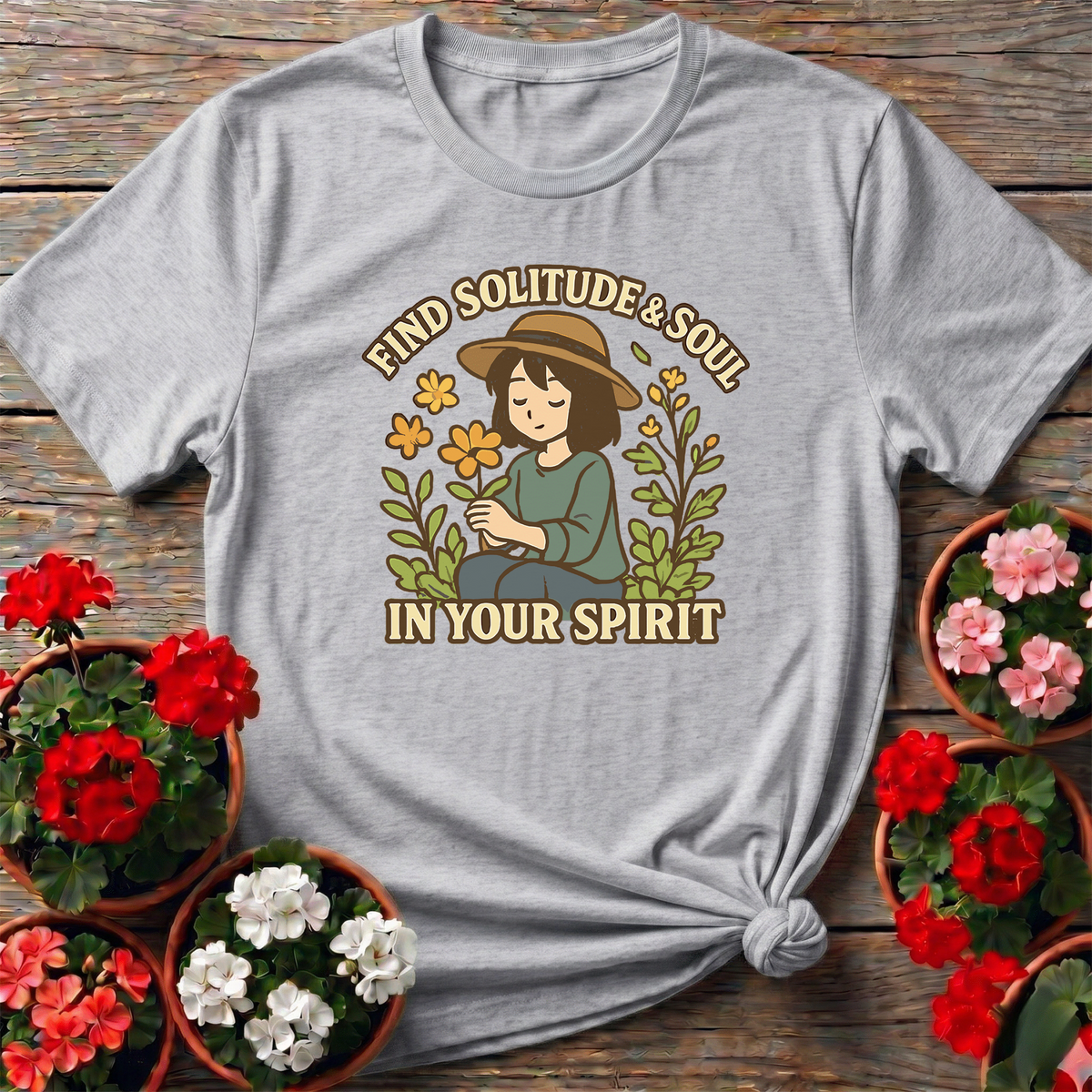 Find Solitude and Soul in Your Spirit Gardening Tee - GardeningTshirts