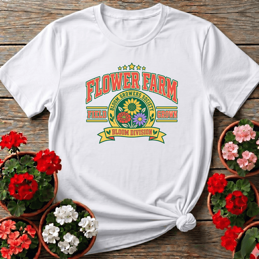 Flower Farm Bloom Growers Society Field Grown Tee - GardeningTshirts