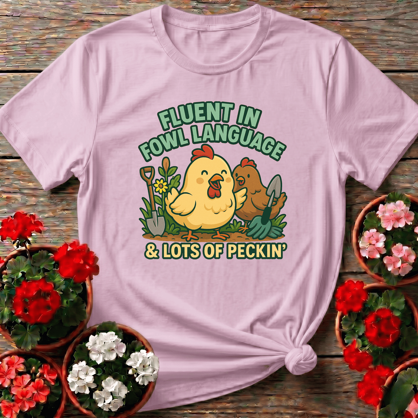 Fluent In Fowl Language Funny Chicken T-shirt - GardeningTshirts
