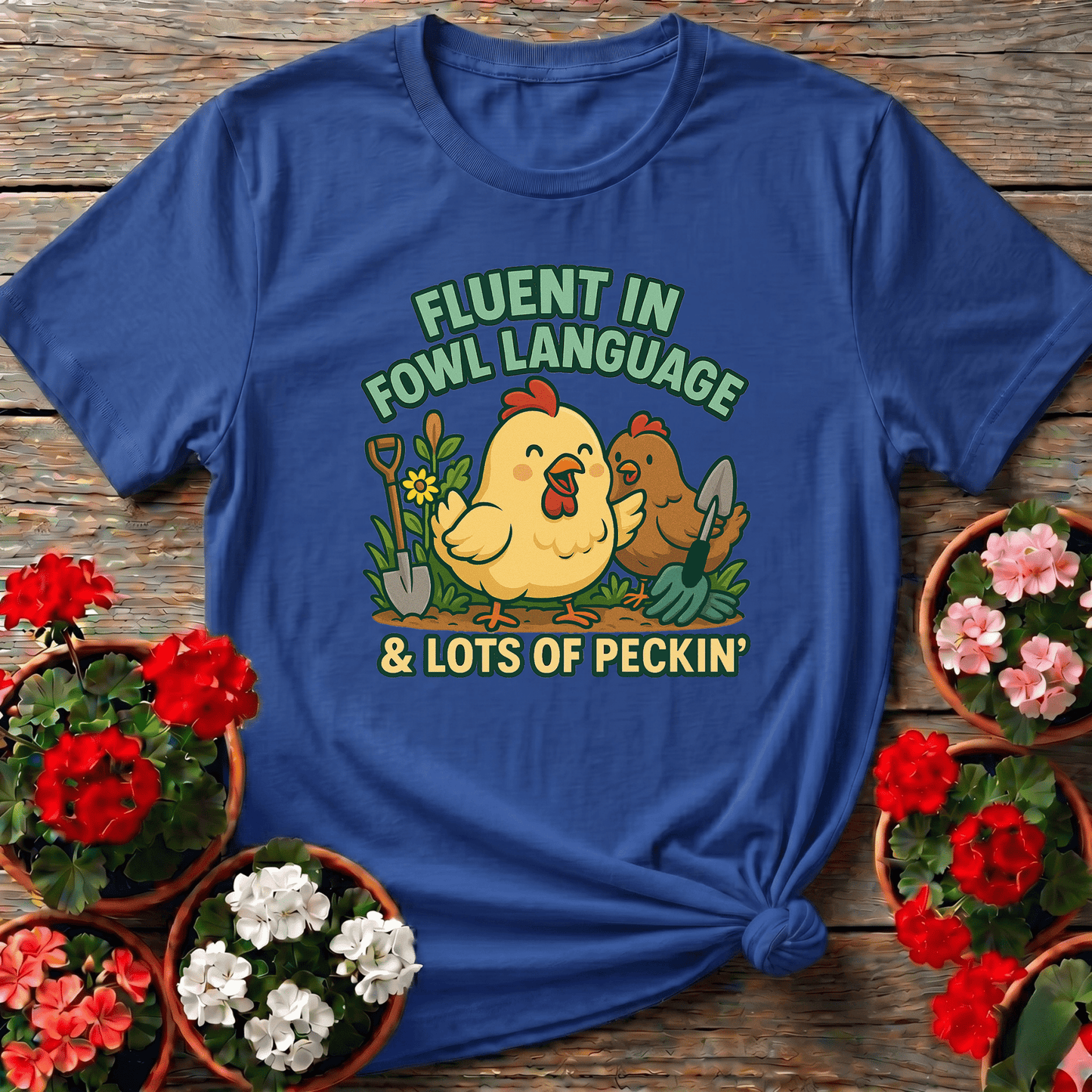 Fluent In Fowl Language Funny Chicken T-shirt - GardeningTshirts