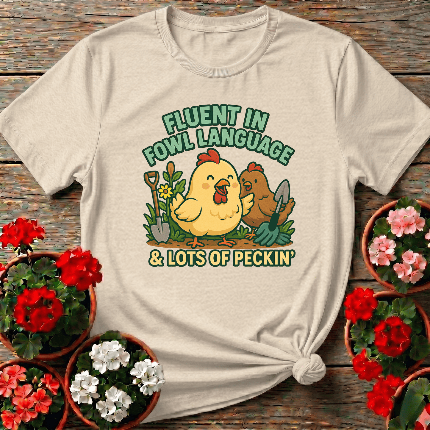 Fluent In Fowl Language Funny Chicken T-shirt - GardeningTshirts