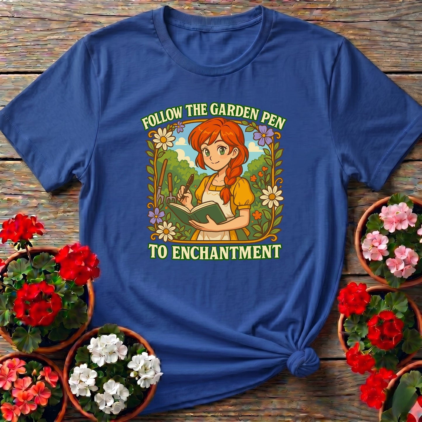 Follow The Garden Pen To Enchantment Anime Tee - GardeningTshirts