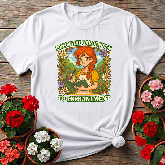 Follow The Garden Pen To Enchantment Anime Tee - GardeningTshirts