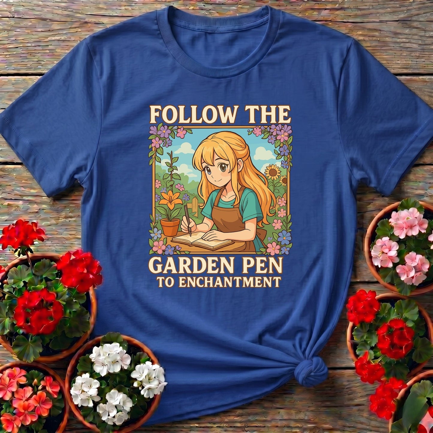 Follow The Garden Pen To Enchantment Anime Tee - GardeningTshirts