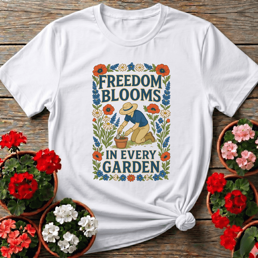 Freedom Blooms America 250 Year Celebration T-shirt - GardeningTshirts