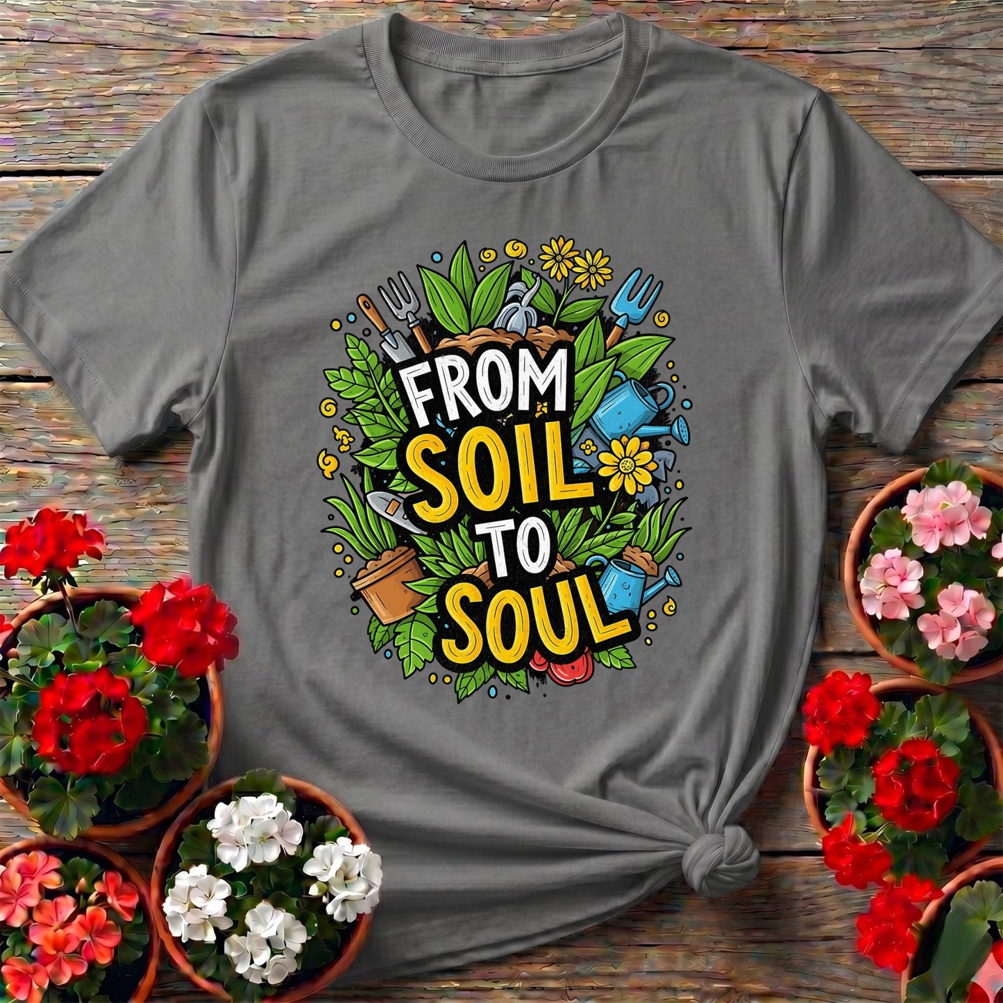 From Soil To Soul Inspirational T-shirt - GardeningTshirts