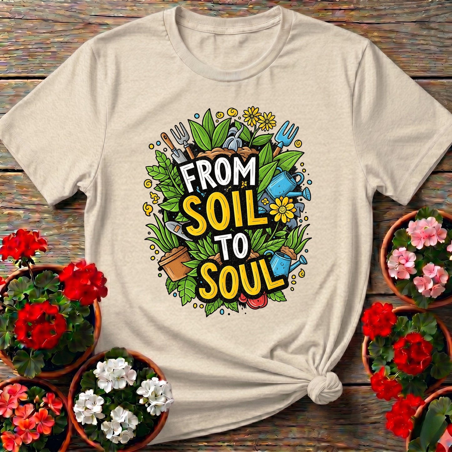 From Soil To Soul Inspirational T-shirt - GardeningTshirts