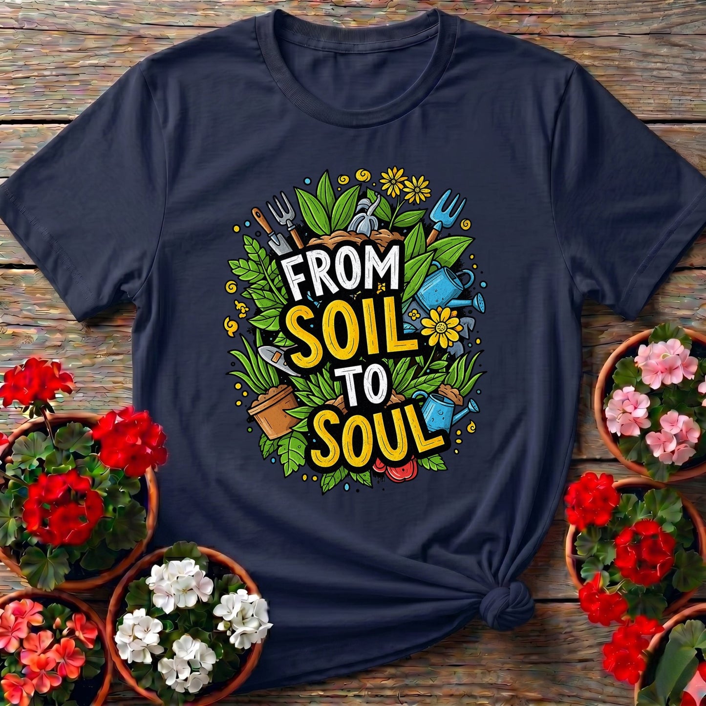 From Soil To Soul Inspirational T-shirt - GardeningTshirts