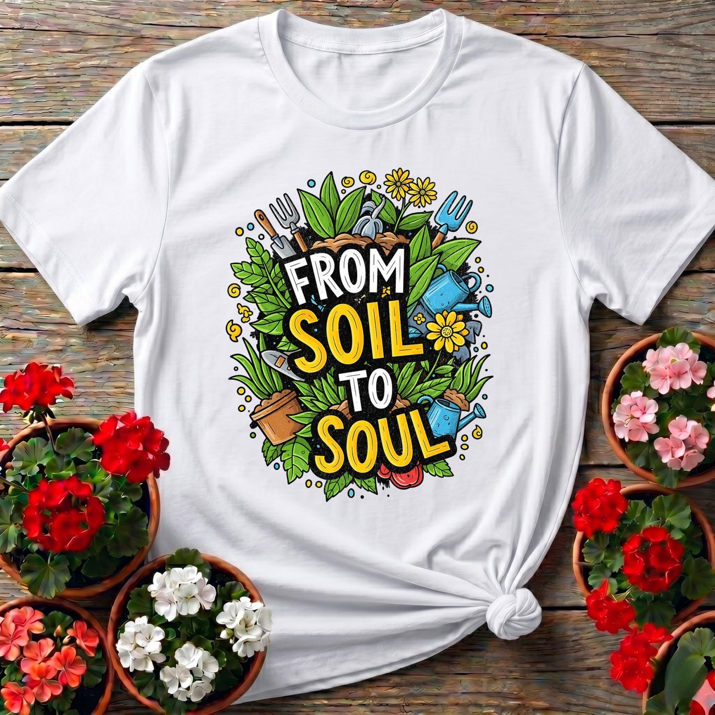 From Soil To Soul Inspirational T-shirt - GardeningTshirts