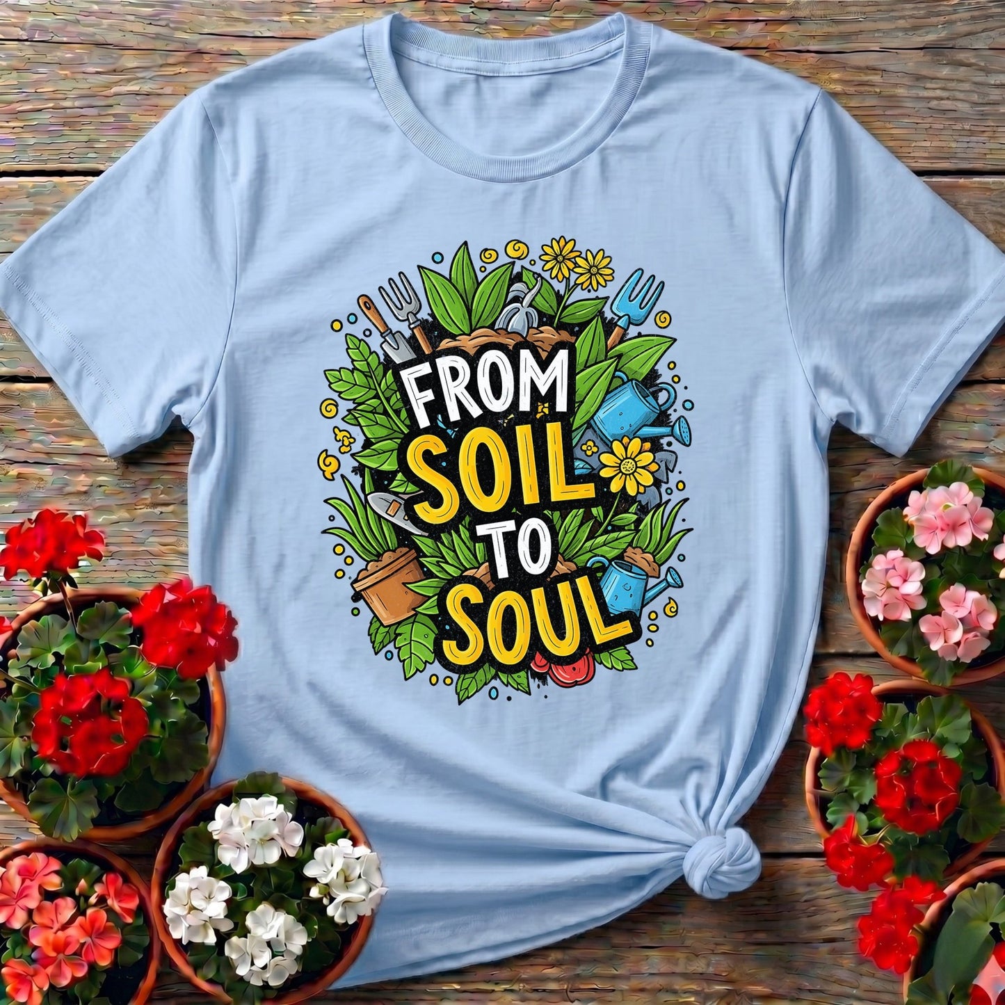 From Soil To Soul Inspirational T-shirt - GardeningTshirts