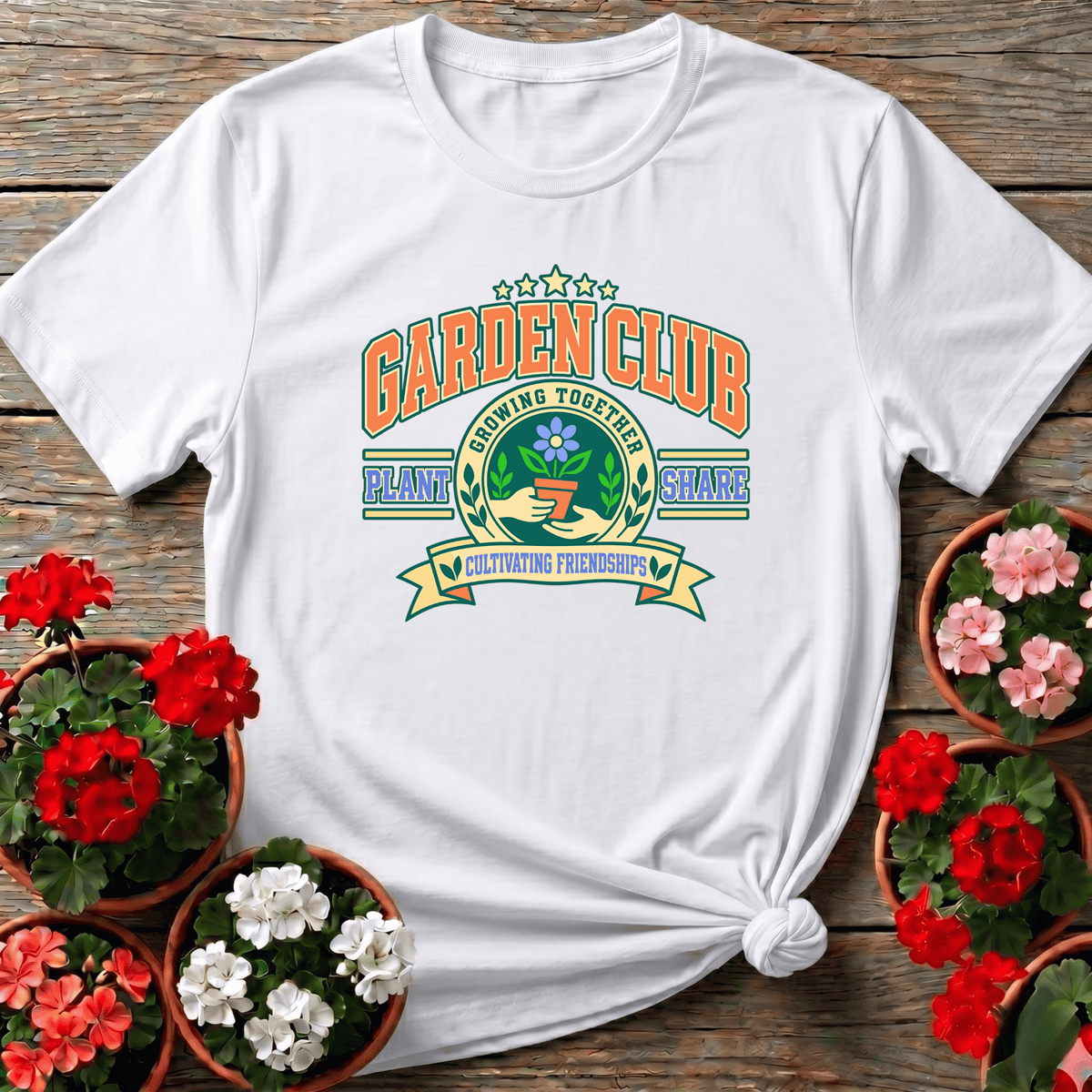 Garden Club Growing Together Cultivating Friendships Tee - GardeningTshirts