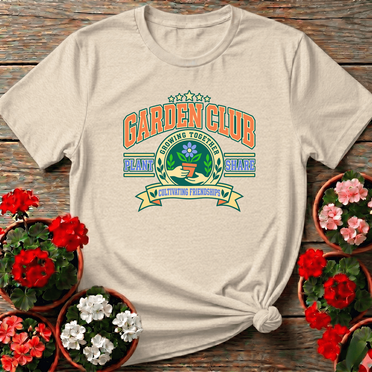 Garden Club Growing Together Cultivating Friendships Tee - GardeningTshirts