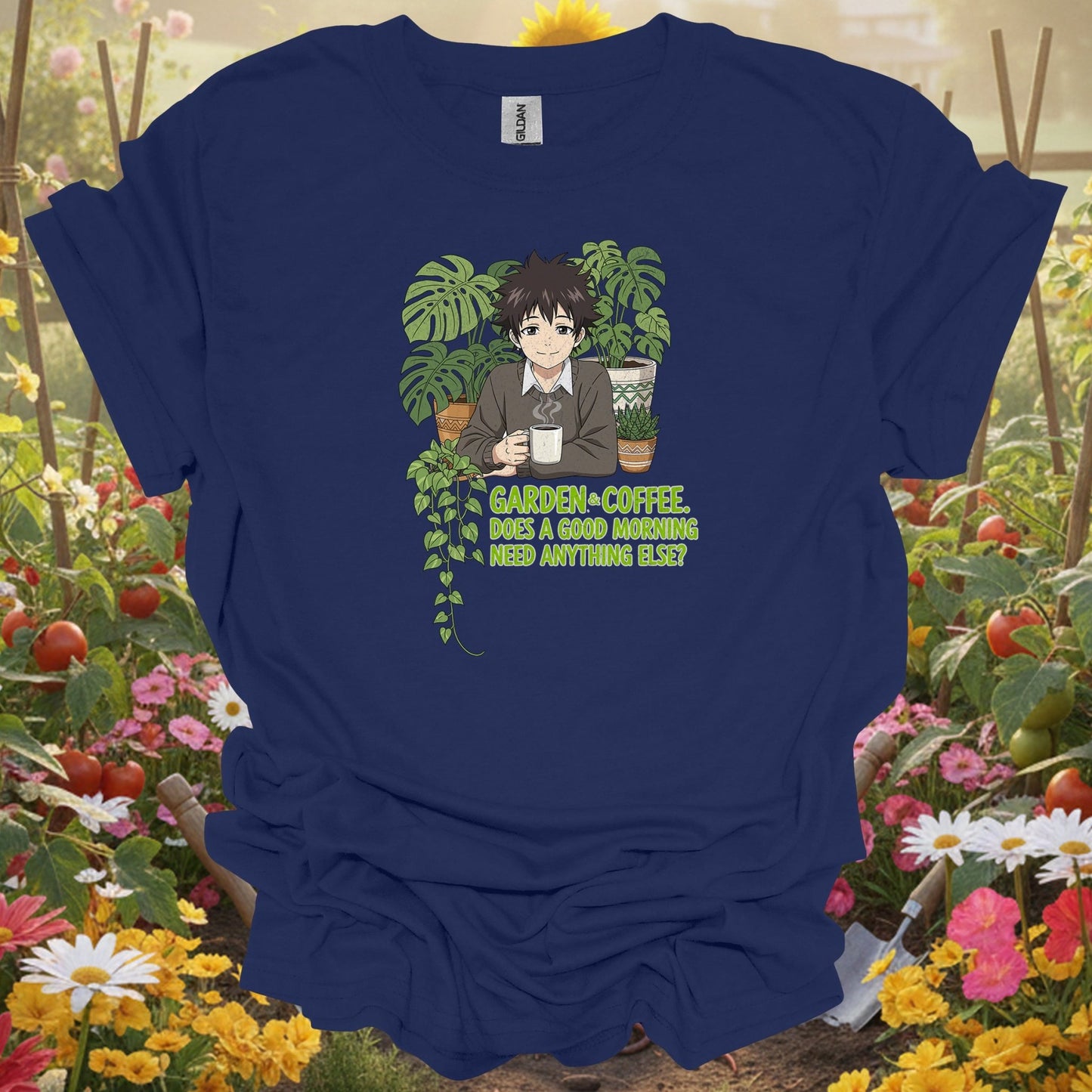 Garden & Coffee | Morning Ritual Botanical Graphic Tee - GardeningTshirts