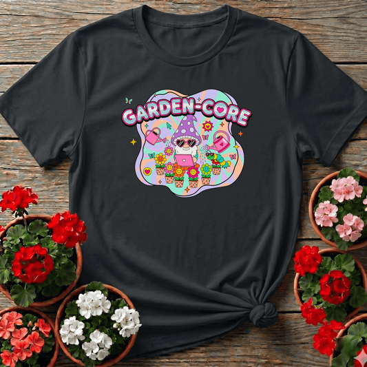Garden-Core Funky Retro Y2K Gnome T-shirt - GardeningTshirts