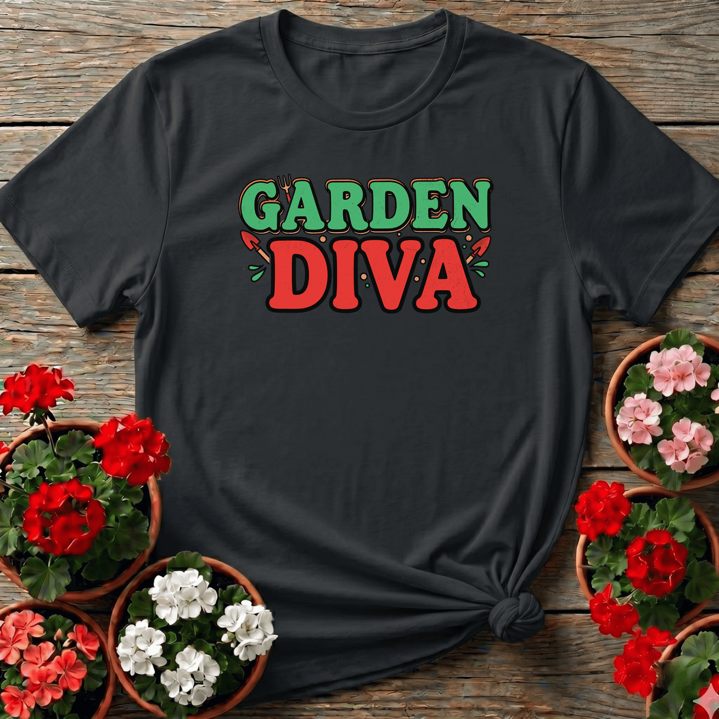 Garden Diva Funny Gardening T-Shirt for Women - GardeningTshirts