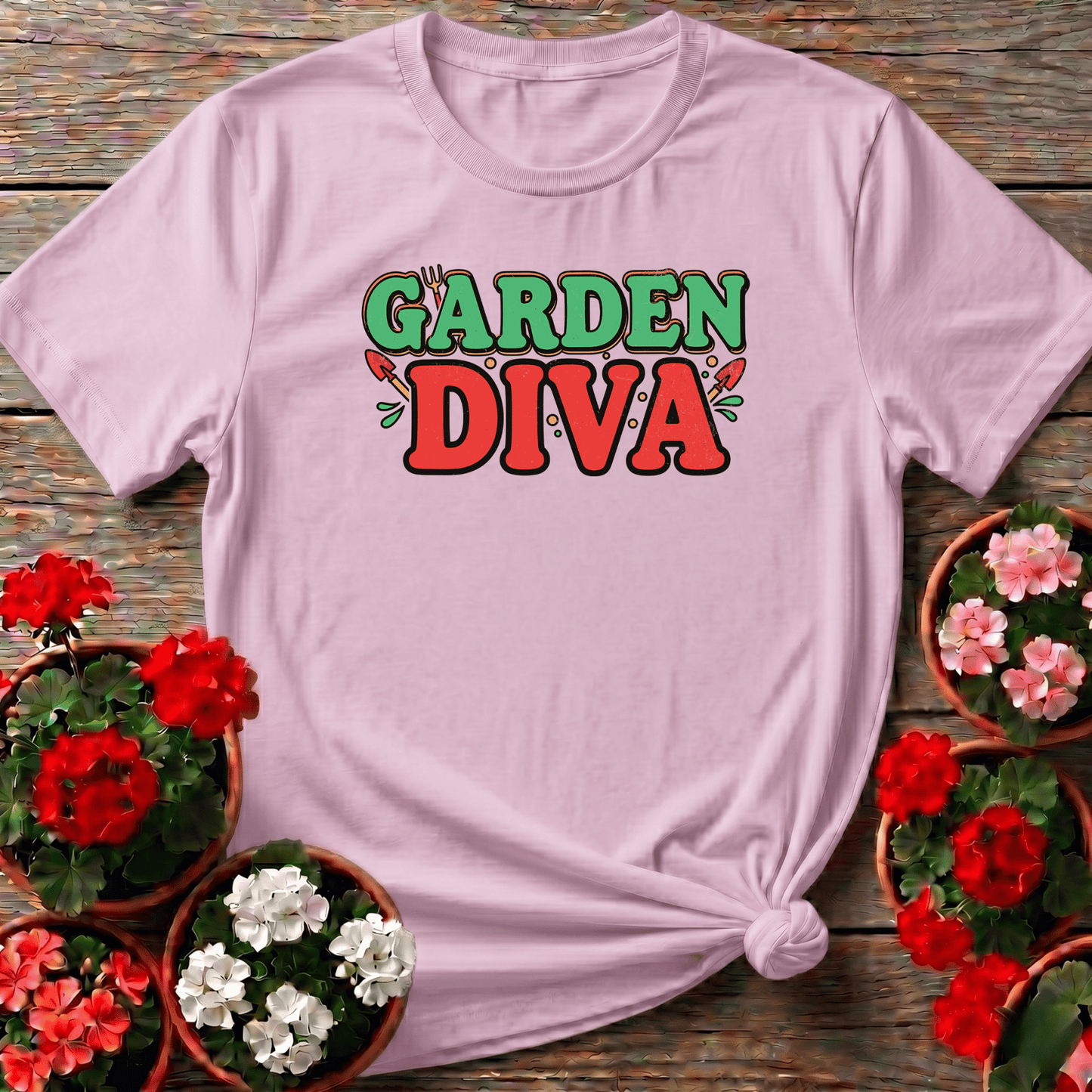 Garden Diva Funny Gardening T-Shirt for Women - GardeningTshirts