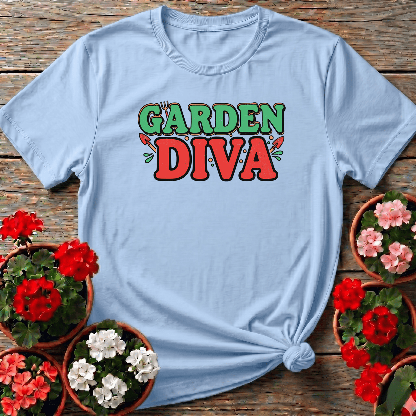 Garden Diva Funny Gardening T-Shirt for Women - GardeningTshirts