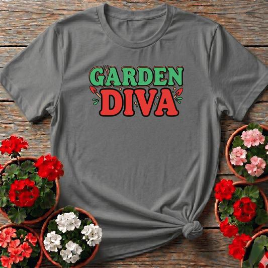 Garden Diva Funny Gardening T-Shirt for Women - GardeningTshirts