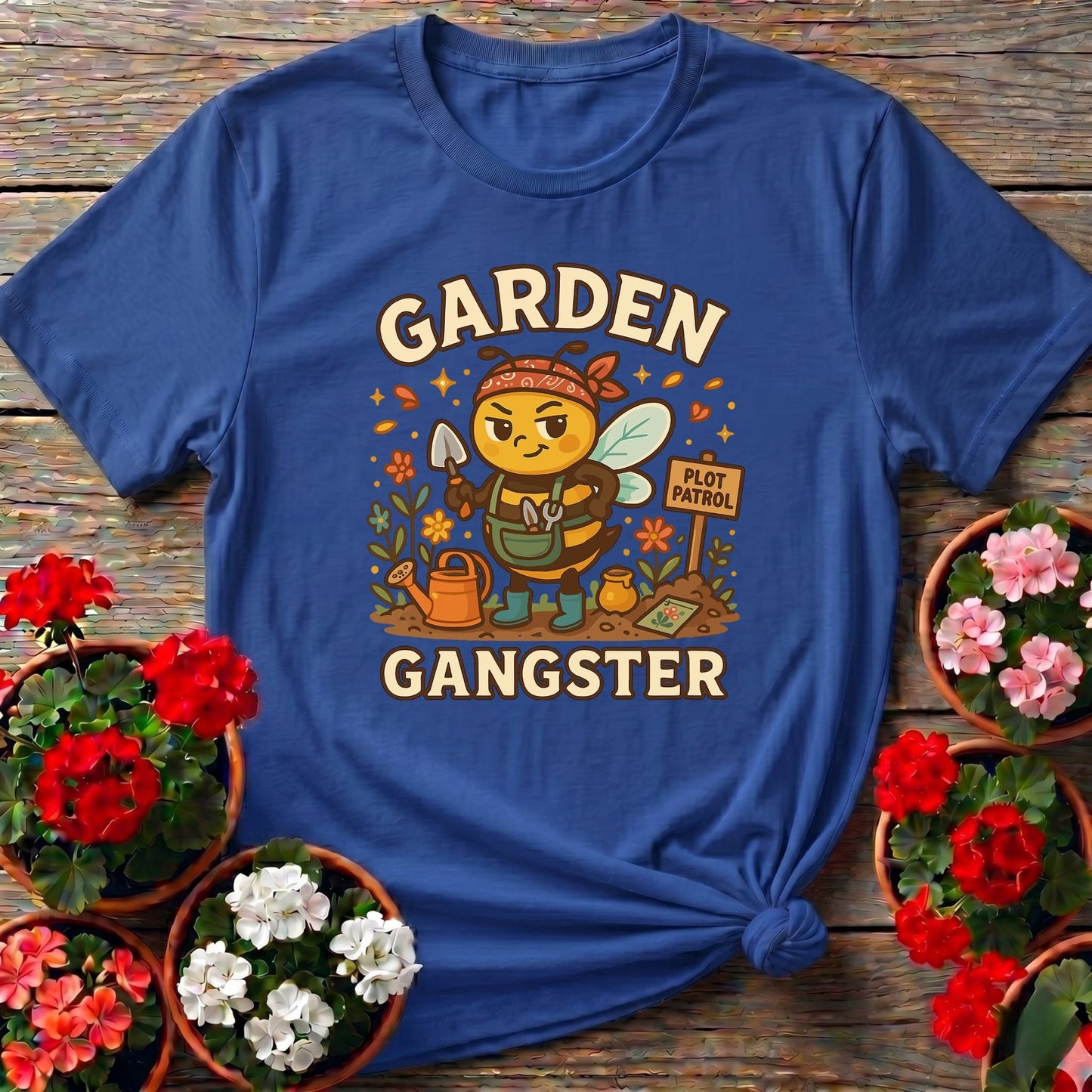 Garden Gangster Funny Bee T-shirt - GardeningTshirts