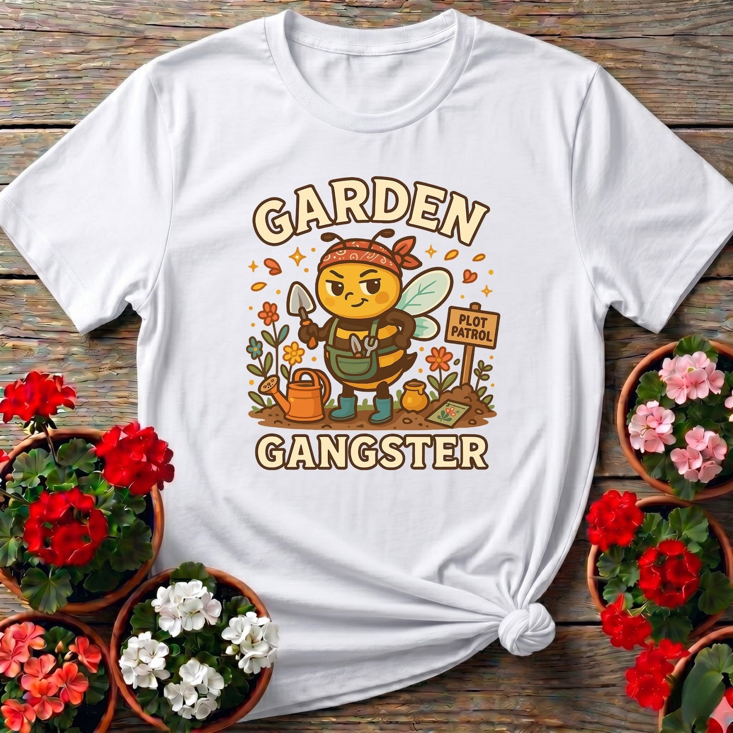 Garden Gangster Funny Bee T-shirt - GardeningTshirts