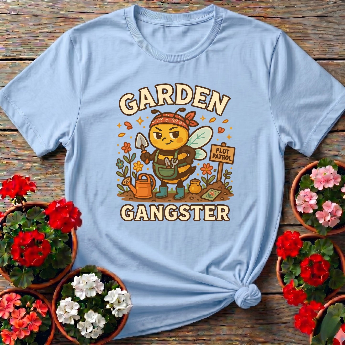 Garden Gangster Funny Bee T-shirt - GardeningTshirts