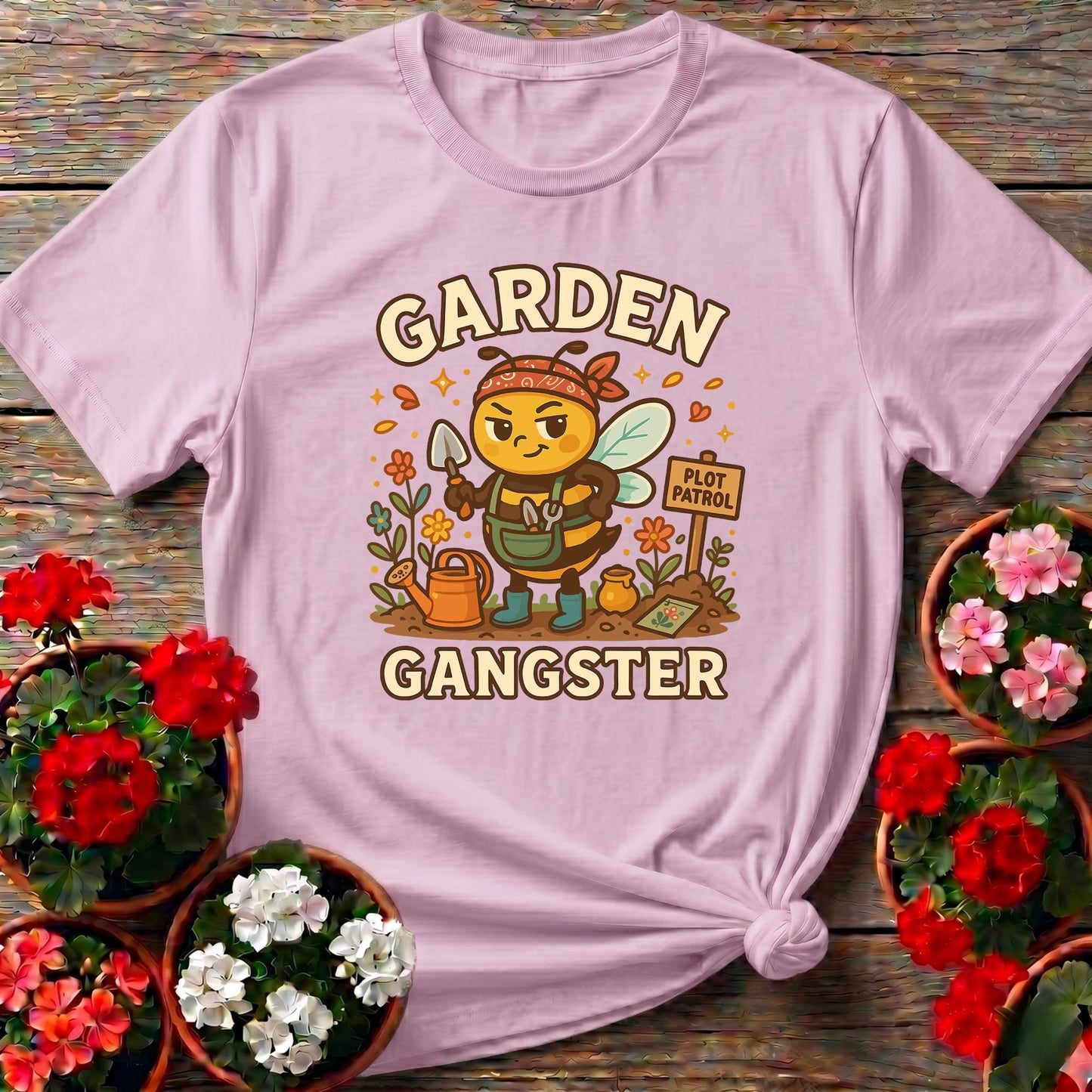 Garden Gangster Funny Bee T-shirt - GardeningTshirts