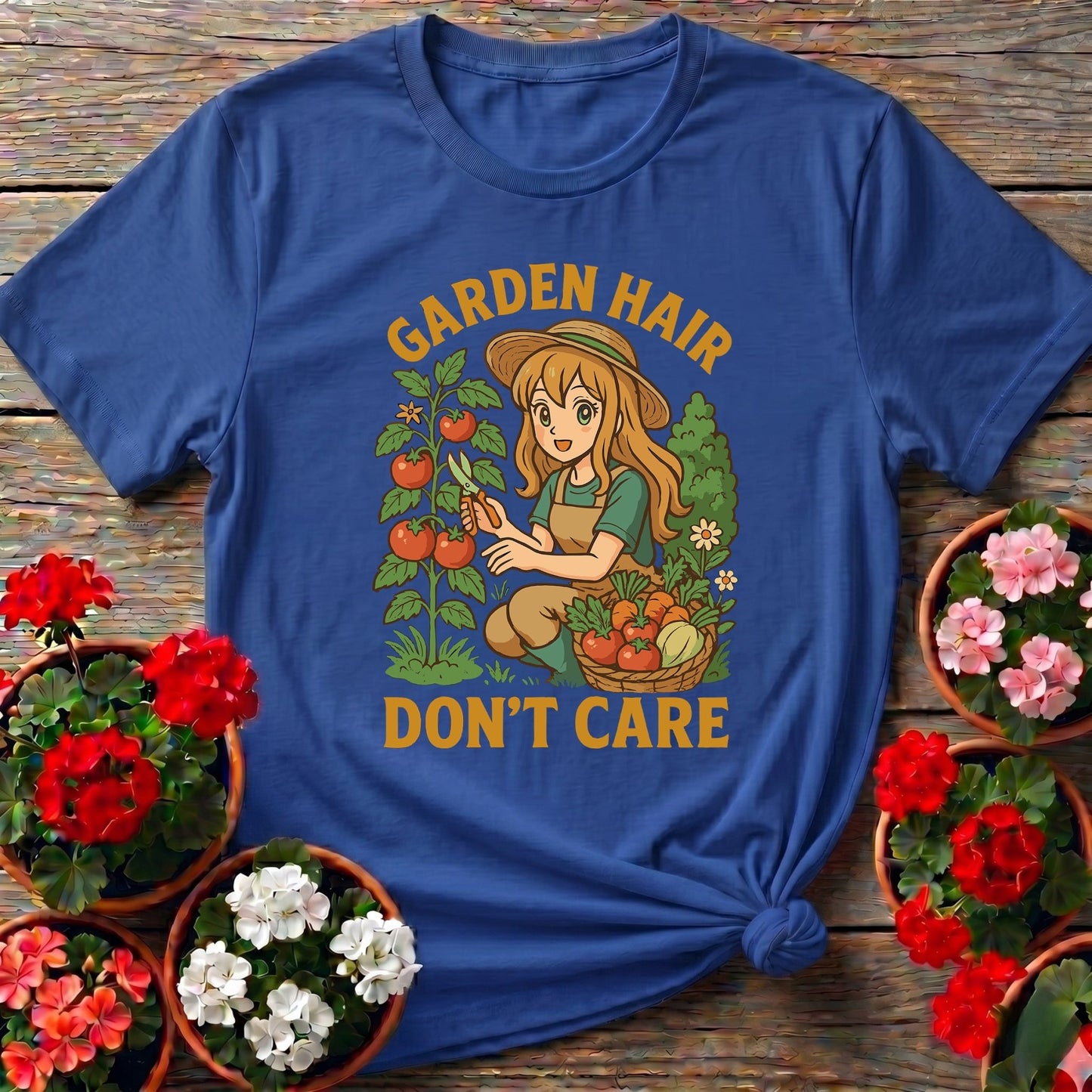 Garden Hair Don't Care Vintage Casual T-shirt - GardeningTshirts