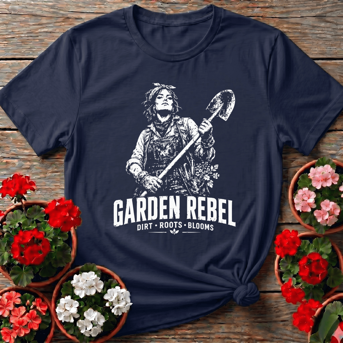 Garden Rebel Dirt Roots Blooms Gardening T-Shirt - GardeningTshirts