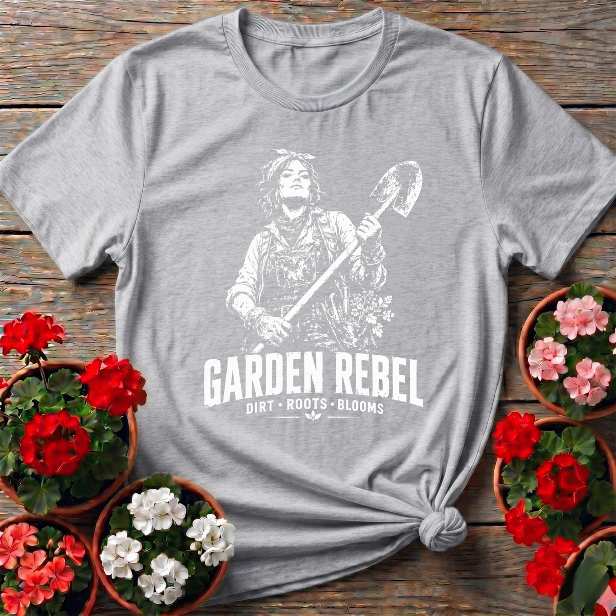 Garden Rebel Dirt Roots Blooms Gardening T-Shirt - GardeningTshirts