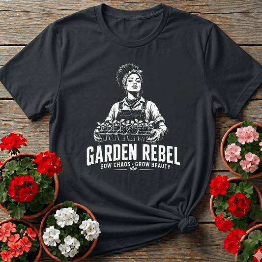 Garden Rebel Sow Chaos Grow Beauty Gardening T-Shirt - GardeningTshirts
