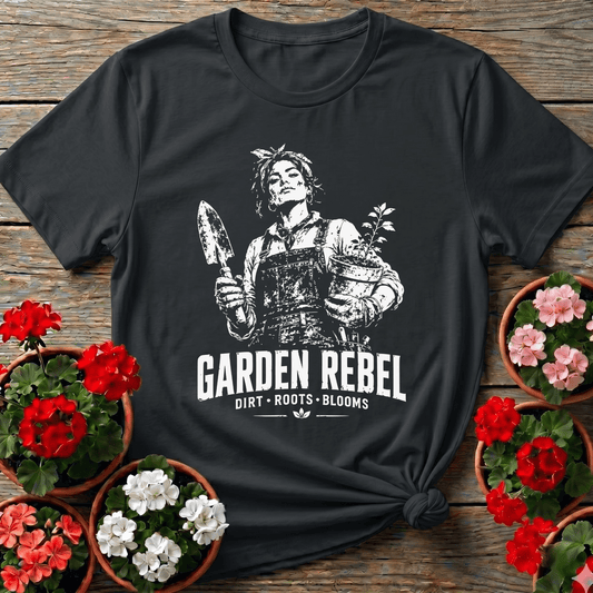Garden Rebel Vintage Woman in Overalls Gardening T-Shirt - GardeningTshirts