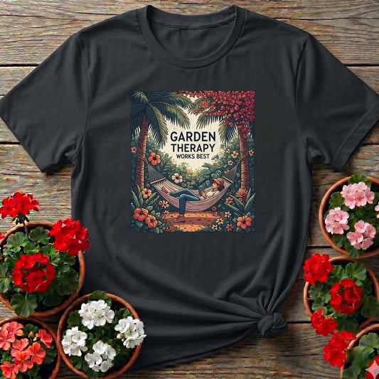 Garden Therapy Works Best Aesthetic Wellness Tee - GardeningTshirts