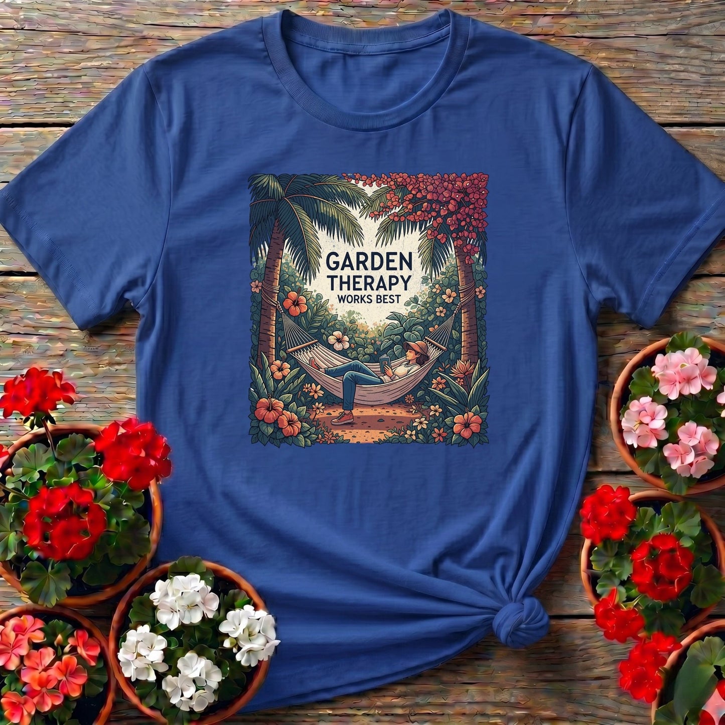 Garden Therapy Works Best Aesthetic Wellness Tee - GardeningTshirts