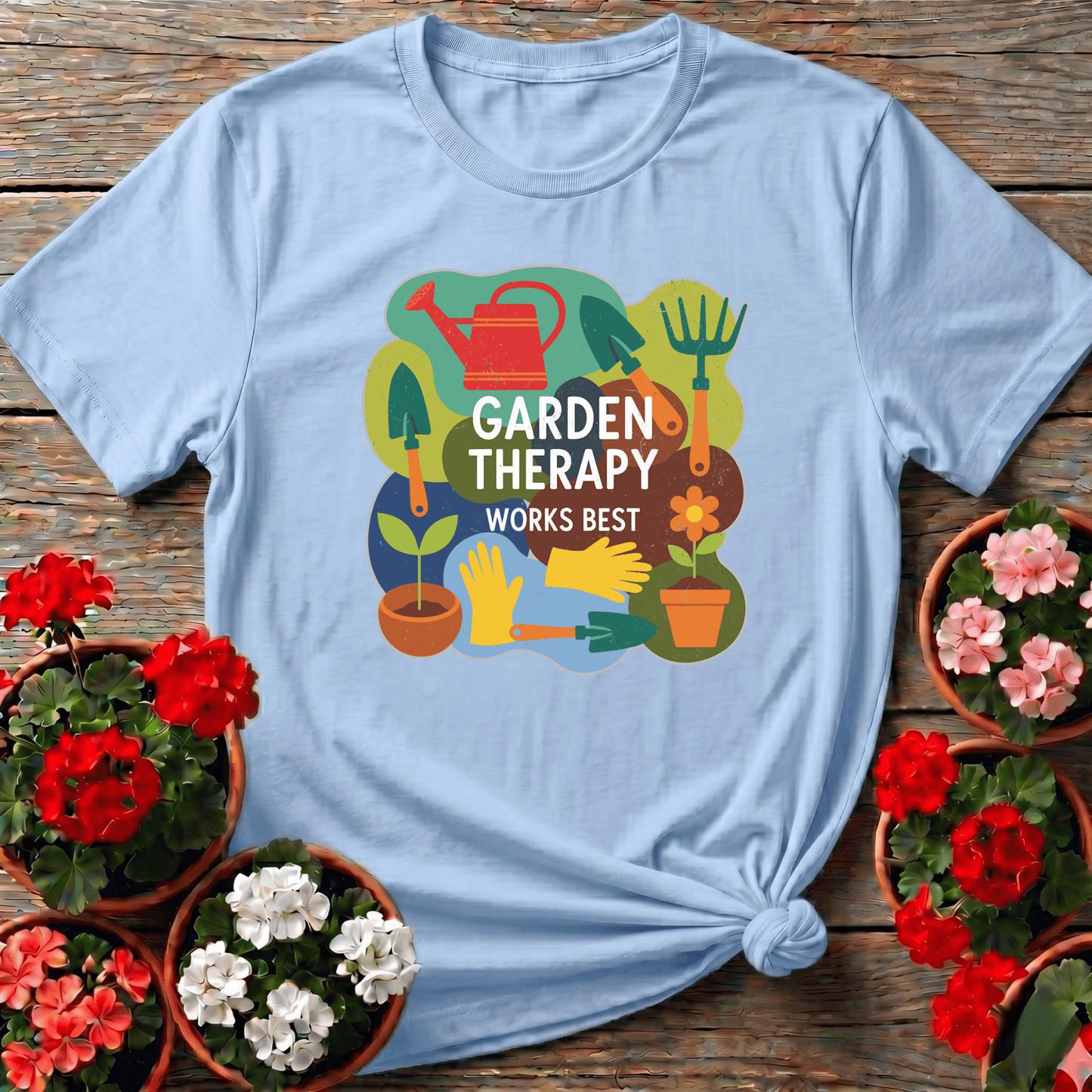 Garden Therapy Works Best Gardening T-Shirt - GardeningTshirts