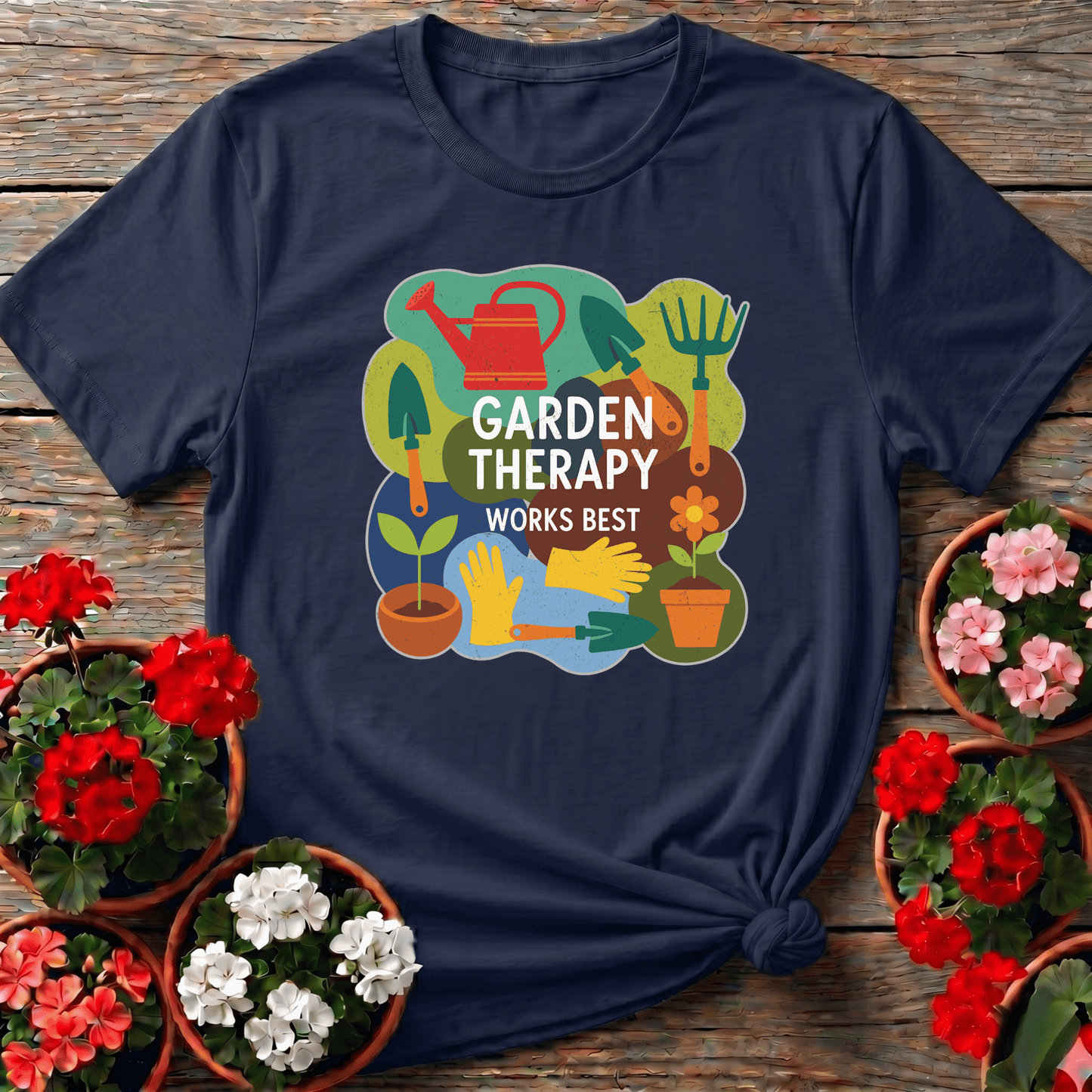 Garden Therapy Works Best Gardening T-Shirt - GardeningTshirts