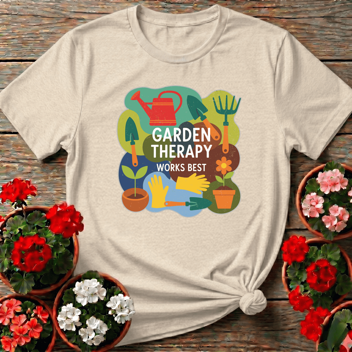 Garden Therapy Works Best Gardening T-Shirt - GardeningTshirts