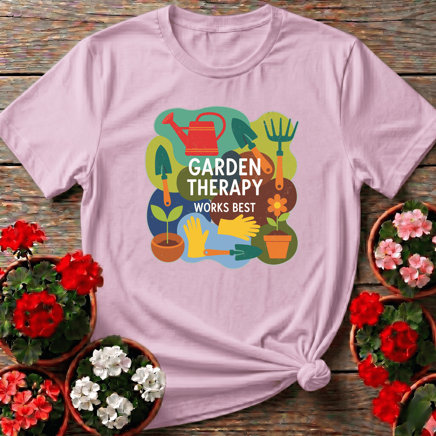 Garden Therapy Works Best Gardening T-Shirt - GardeningTshirts