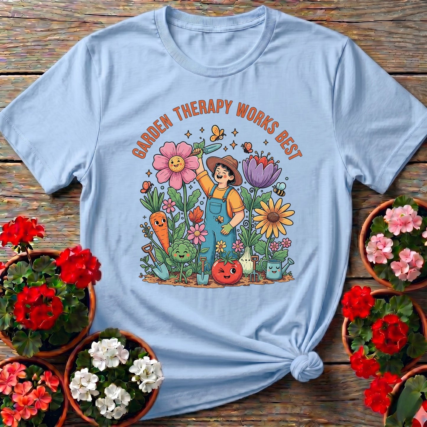 Garden Therapy Works Best T-shirt - GardeningTshirts