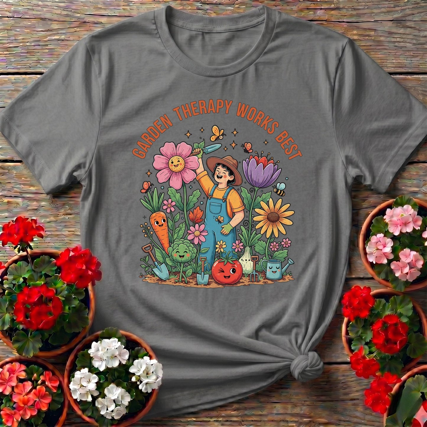 Garden Therapy Works Best T-shirt - GardeningTshirts