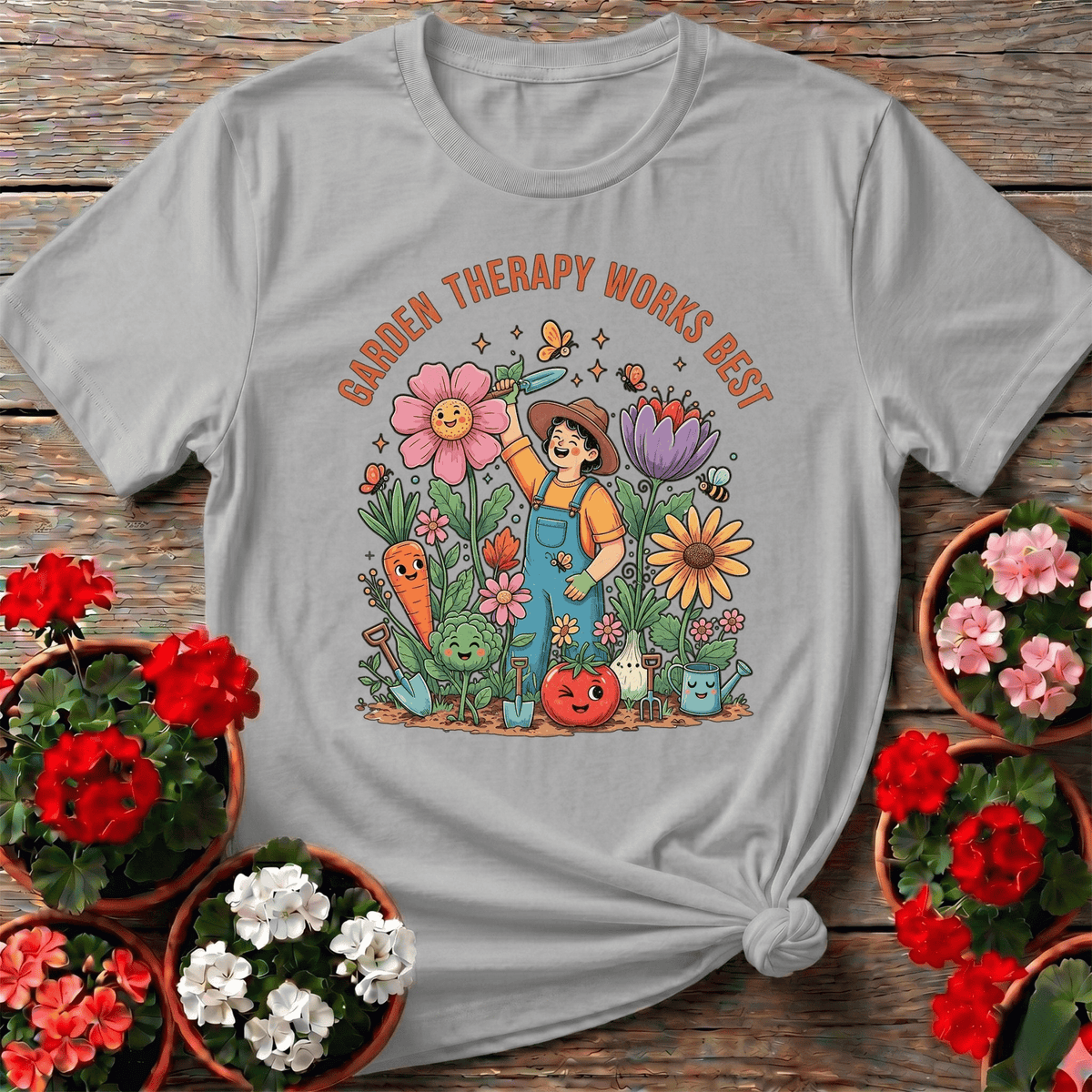 Garden Therapy Works Best T-shirt - GardeningTshirts