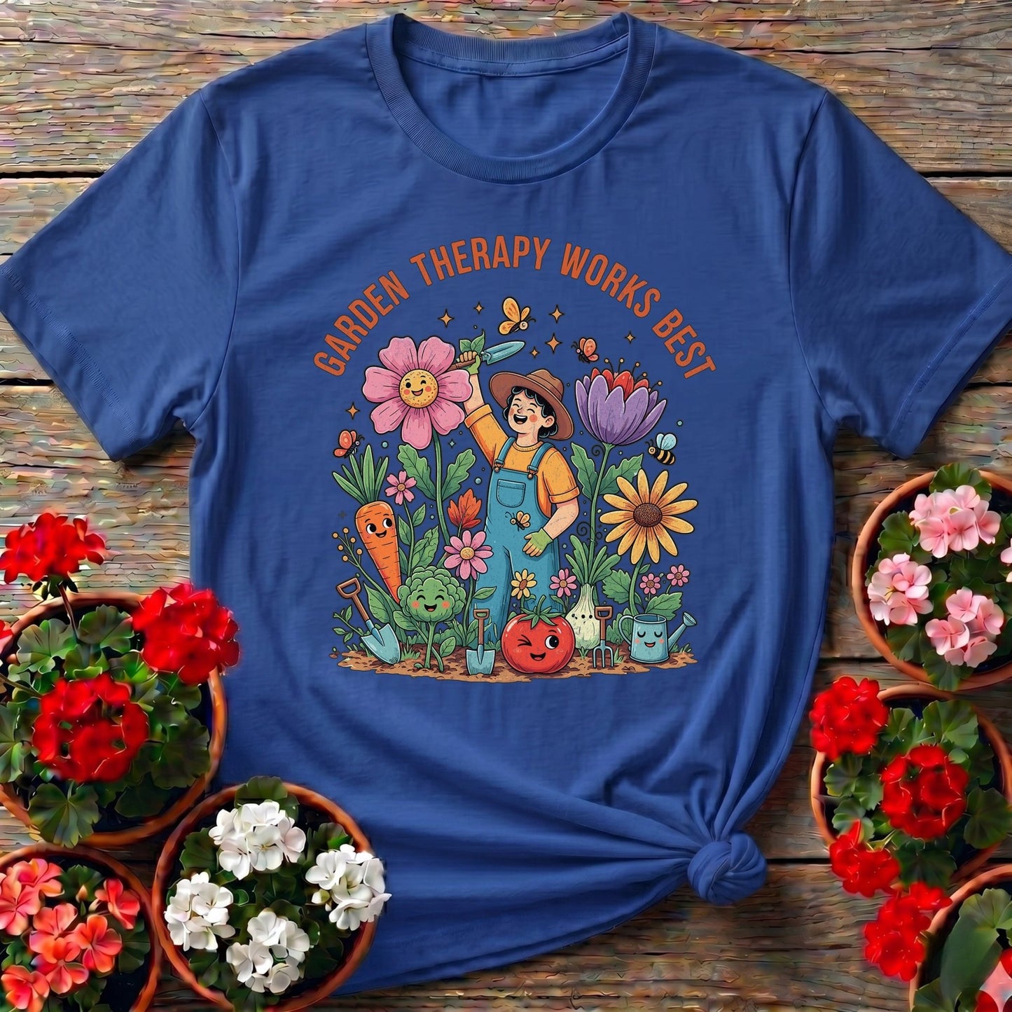 Garden Therapy Works Best T-shirt - GardeningTshirts