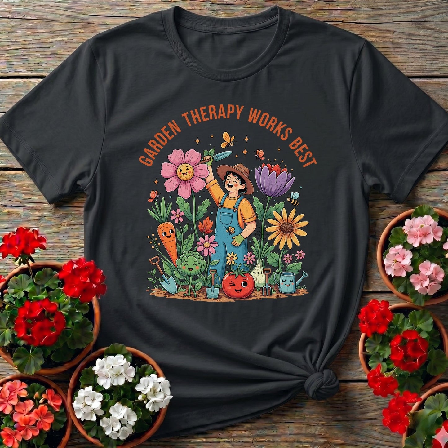 Garden Therapy Works Best T-shirt - GardeningTshirts