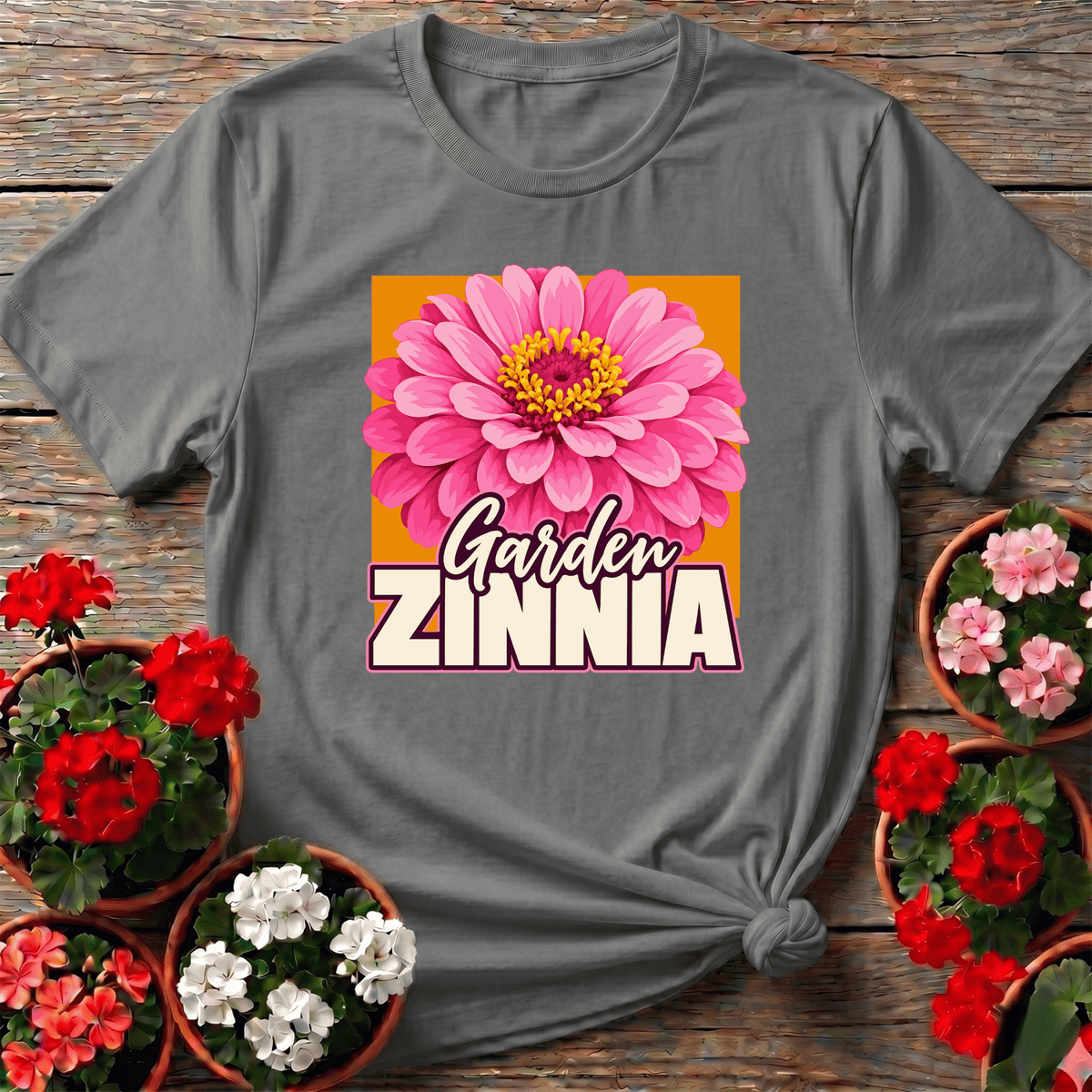 Garden Zinnia Flower T-Shirt for Zinnia Lovers - GardeningTshirts
