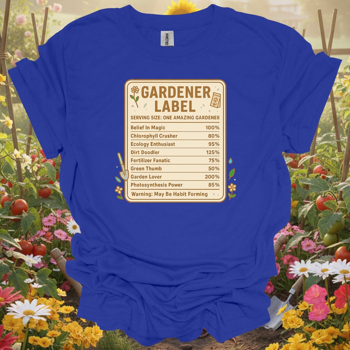 Sport grey gardener label funny gardening gardening shirt for serious gardeners, landscape pros, traditionalists, funny pl...
