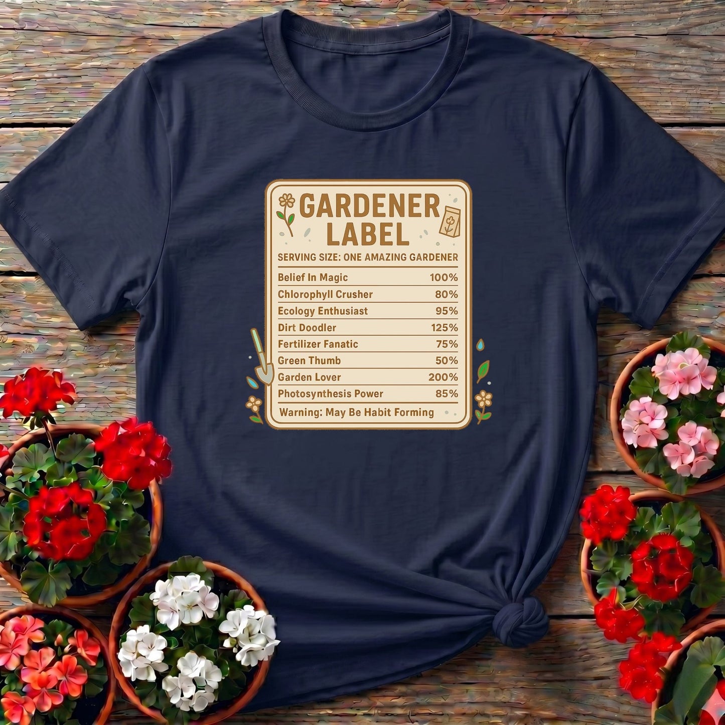 Gardener Label Funny Gardening Facts T-shirt - GardeningTshirts