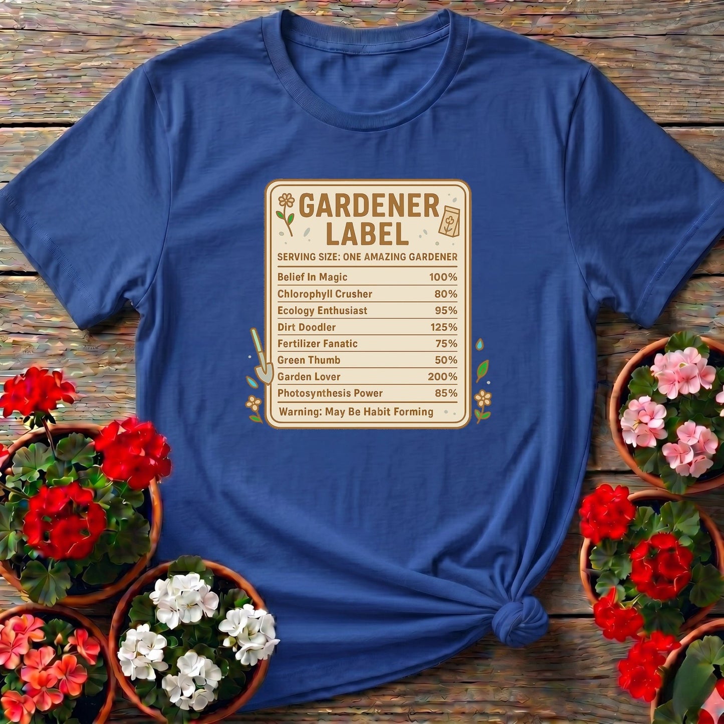 Gardener Label Funny Gardening Facts T-shirt - GardeningTshirts