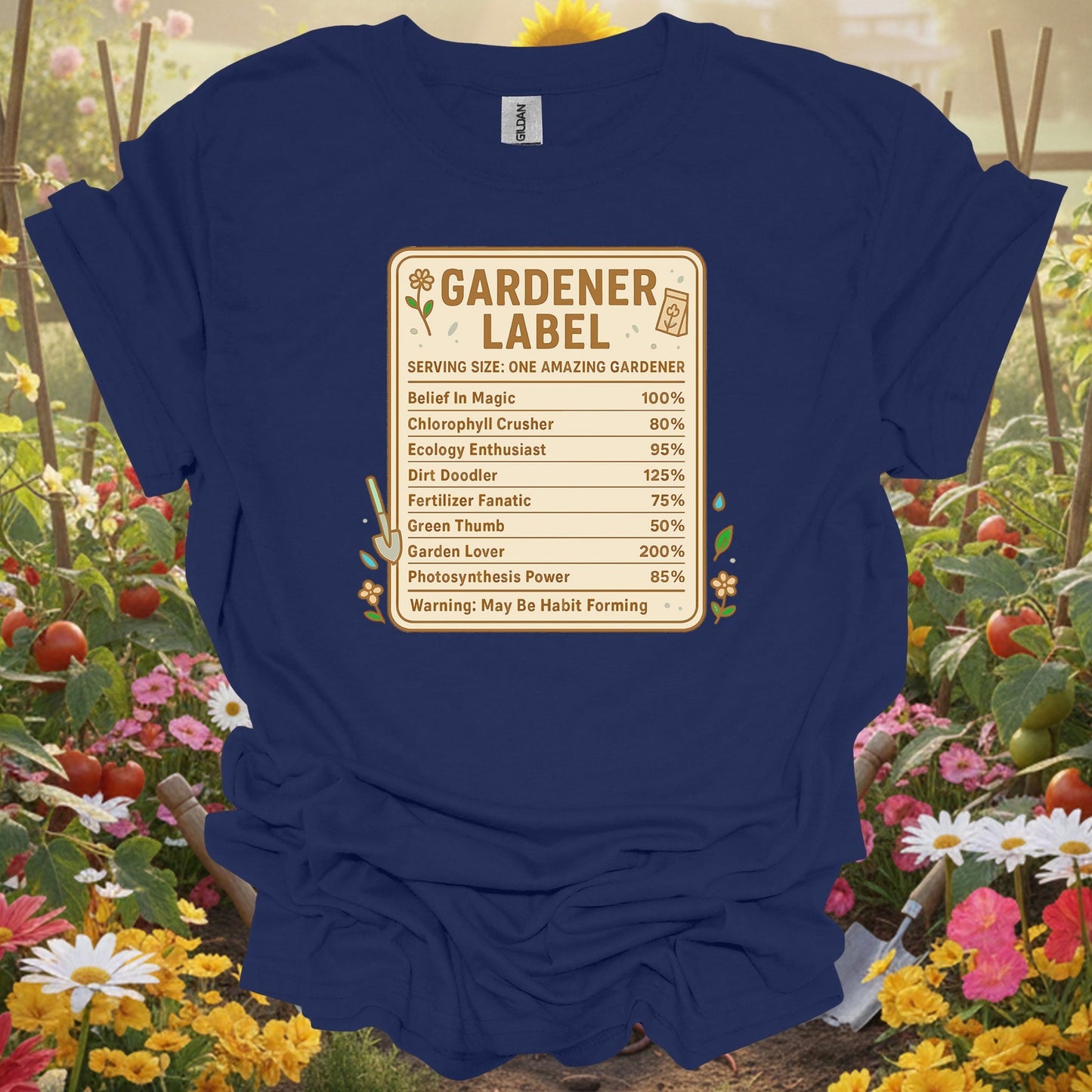 Royal gardener label funny gardening gardening shirt for serious gardeners, landscape pros, traditionalists, funny plant f...