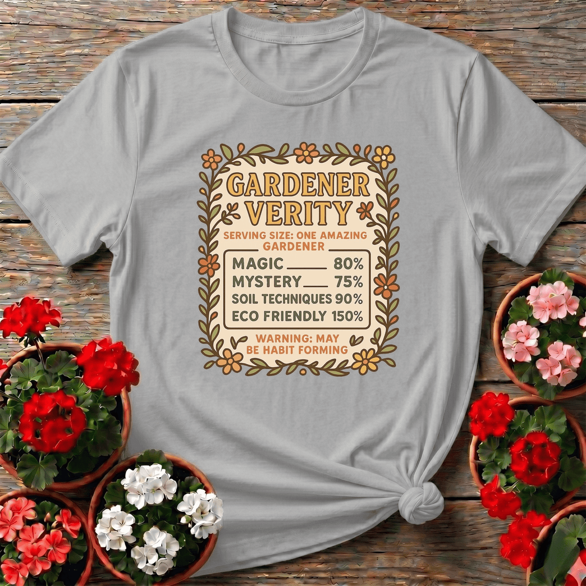 Gardener Verity Humorous Gardener T-shirt - GardeningTshirts